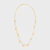 Triomphe Pearl Doppelkette aus Messing mit Goldfinish und Kunstharzperlen Triomphe Pearl Doppelkette aus Messing mit Goldfinish und Kunstharzperlen