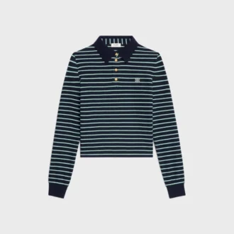 Triomphe-Polo aus gestreiftem Jersey