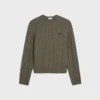 Triomphe-Pullover aus Kaschmir mit Zopfmuster Triomphe-Pullover aus Kaschmir mit Zopfmuster