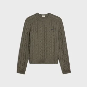 Triomphe-Pullover aus Kaschmir mit Zopfmuster