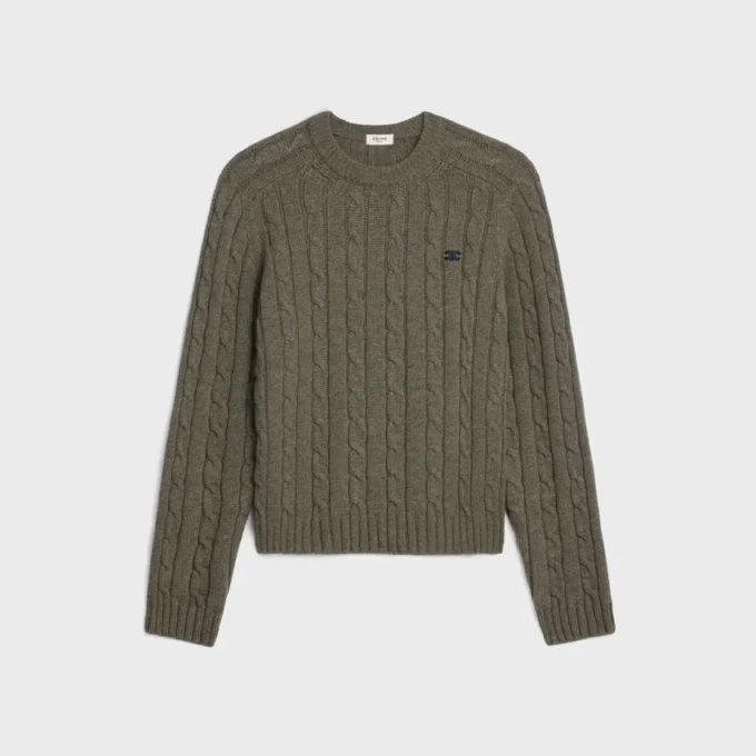 Triomphe-Pullover aus Kaschmir mit Zopfmuster Triomphe-Pullover aus Kaschmir mit Zopfmuster