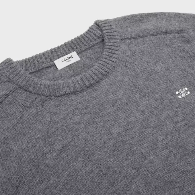Triomphe-Pullover mit Rundhalsausschnitt aus Wolle und Kaschmir