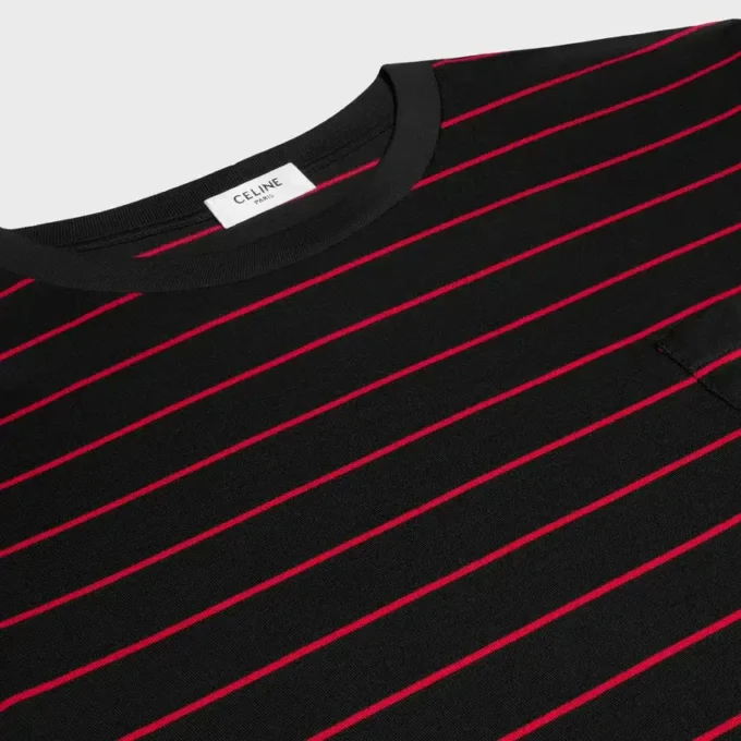 Triomphe Regular T-Shirt aus gestreiftem Jersey