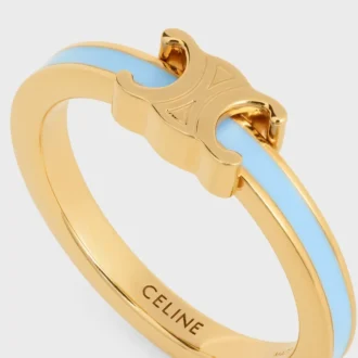 Triomphe-Ring aus Emaille und Messing mit Goldfinish