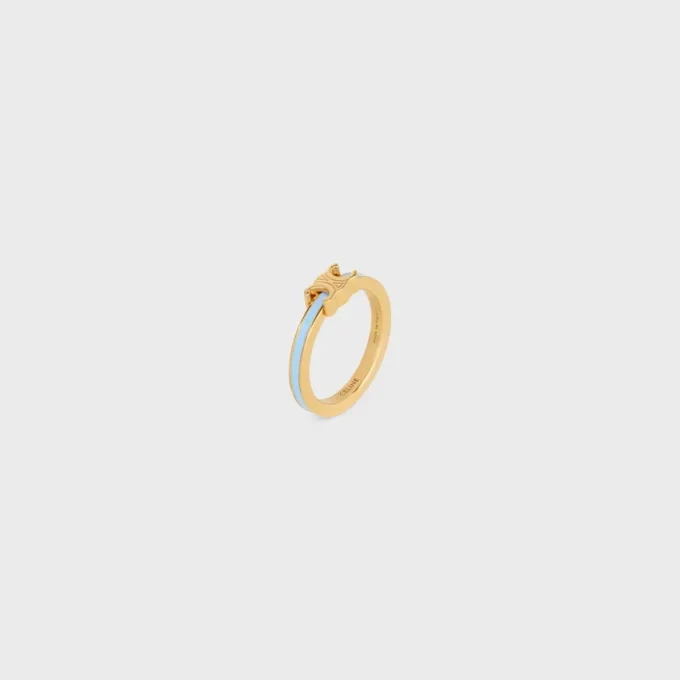 Triomphe-Ring aus Emaille und Messing mit Goldfinish