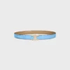 Triomphe-Schnalle aus Messing mit Strass & wendbarem 25-mm-Riemen aus Taurillon Triomphe-Schnalle aus Messing mit Strass & wendbarem 25-mm-Riemen aus Taurillon