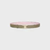 Triomphe-Schnalle aus Messing mit Strass & wendbarem 25-mm-Riemen aus Taurillon Triomphe-Schnalle aus Messing mit Strass & wendbarem 25-mm-Riemen aus Taurillon