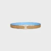 Triomphe-Schnalle aus Messing mit Strass & wendbarem 25-mm-Riemen aus Taurillon Triomphe-Schnalle aus Messing mit Strass & wendbarem 25-mm-Riemen aus Taurillon
