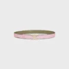 Triomphe-Schnalle aus Messing mit Strass & wendbarem 25-mm-Riemen aus Taurillon Triomphe-Schnalle aus Messing mit Strass & wendbarem 25-mm-Riemen aus Taurillon