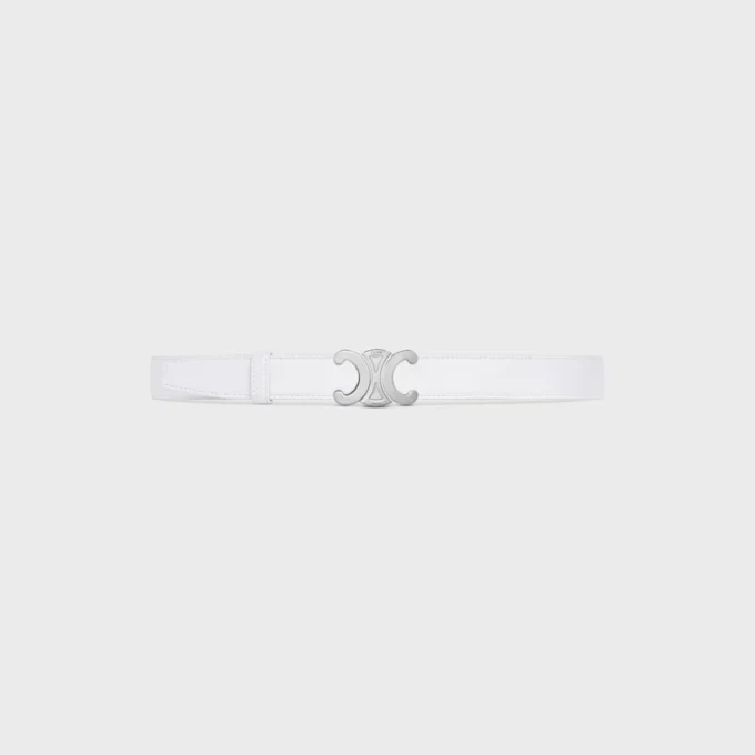 Triomphe-Schnalle aus Metall & wendbarer Riemen 25 mm aus glattem und genarbtem Kalbsleder