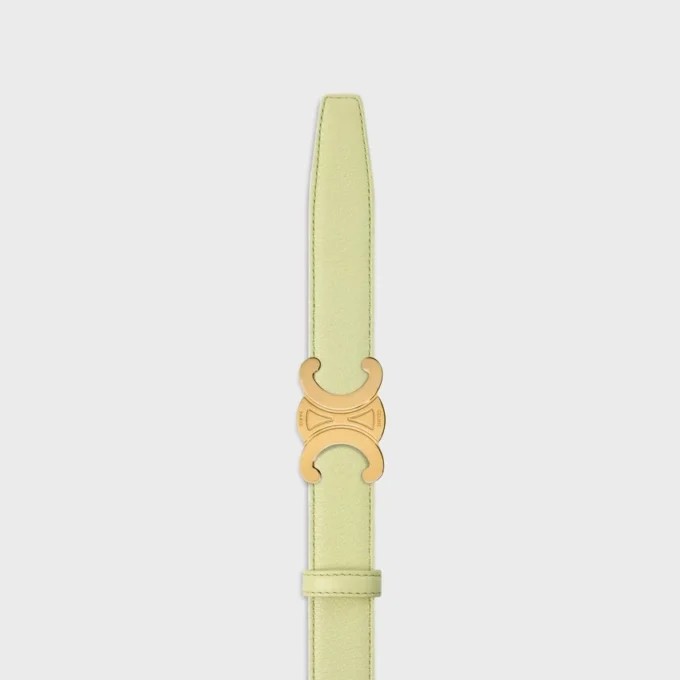 Triomphe-Schnalle aus Metall & wendbarer Riemen 25 mm aus glattem und genarbtem Kalbsleder