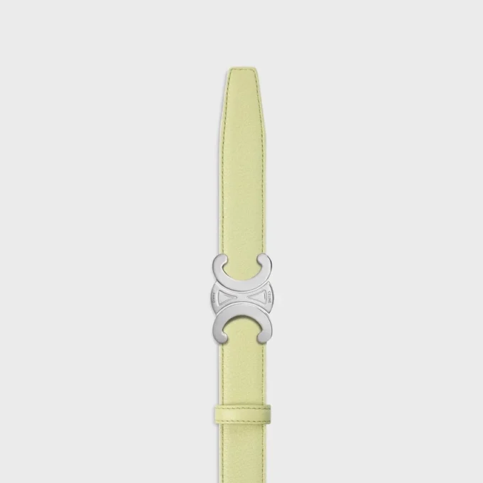 Triomphe-Schnalle aus Metall & wendbarer Riemen 25 mm aus glattem und genarbtem Kalbsleder
