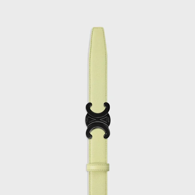 Triomphe-Schnalle aus Metall & wendbarer Riemen 25 mm aus glattem und genarbtem Kalbsleder