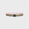 Triomphe-Schnalle aus Metall & wendbares Band 25 mm aus Taurillon Triomphe-Schnalle aus Metall & wendbares Band 25 mm aus Taurillon