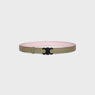 Triomphe-Schnalle aus Metall & wendbares Band 25 mm aus Taurillon