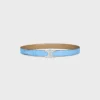 Triomphe-Schnalle aus Metall & wendbares Band 25 mm aus Taurillon Triomphe-Schnalle aus Metall & wendbares Band 25 mm aus Taurillon