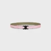 Triomphe-Schnalle aus Metall & wendbares Band 25 mm aus Taurillon Triomphe-Schnalle aus Metall & wendbares Band 25 mm aus Taurillon