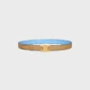 Triomphe-Schnalle aus Metall & wendbares Band 25 mm aus Taurillon Triomphe-Schnalle aus Metall & wendbares Band 25 mm aus Taurillon