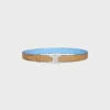 Triomphe-Schnalle aus Metall & wendbares Band 25 mm aus Taurillon Triomphe-Schnalle aus Metall & wendbares Band 25 mm aus Taurillon