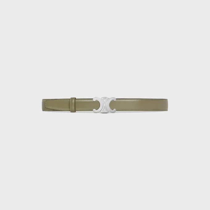 Triomphe-Schnalle aus Metall & wendbares Band 25 mm aus Taurillon