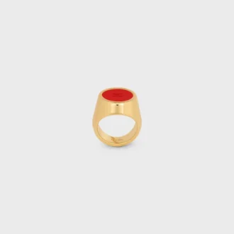Triomphe-Siegelring aus Lack und Messing mit Goldfinish Triomphe-Siegelring aus Lack und Messing mit Goldfinish