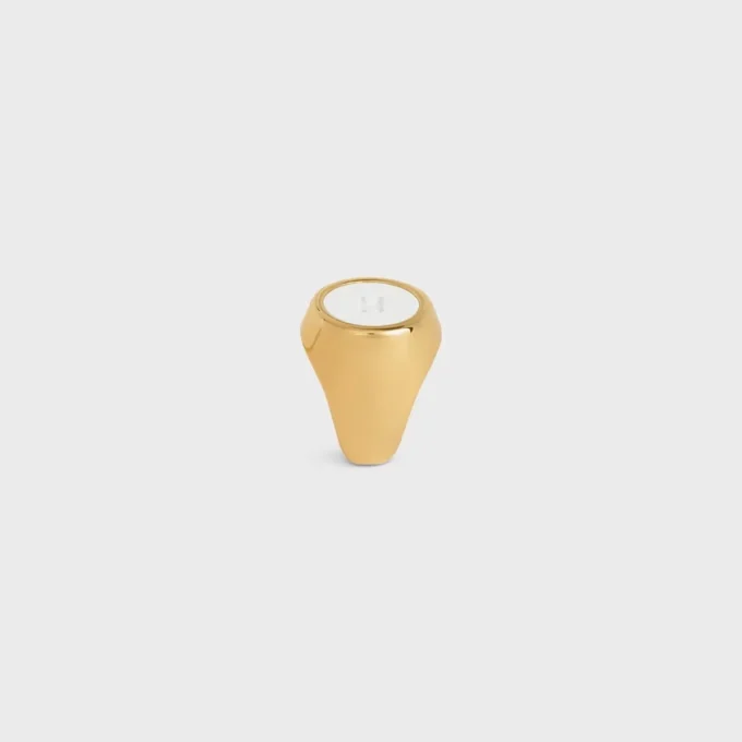 Triomphe-Siegelring aus Lack und Messing mit Goldfinish Triomphe-Siegelring aus Lack und Messing mit Goldfinish