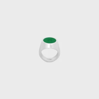 Triomphe-Siegelring aus Lack und Messing mit Rhodium-Finish
