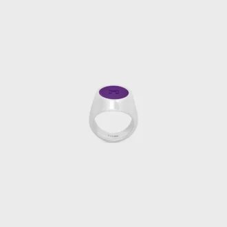 Triomphe-Siegelring aus Lack und Messing mit Rhodium-Finish