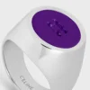 Triomphe-Siegelring aus Lack und Messing mit Rhodium-Finish Triomphe-Siegelring aus Lack und Messing mit Rhodium-Finish