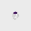 Triomphe-Siegelring aus Lack und Messing mit Rhodium-Finish Triomphe-Siegelring aus Lack und Messing mit Rhodium-Finish