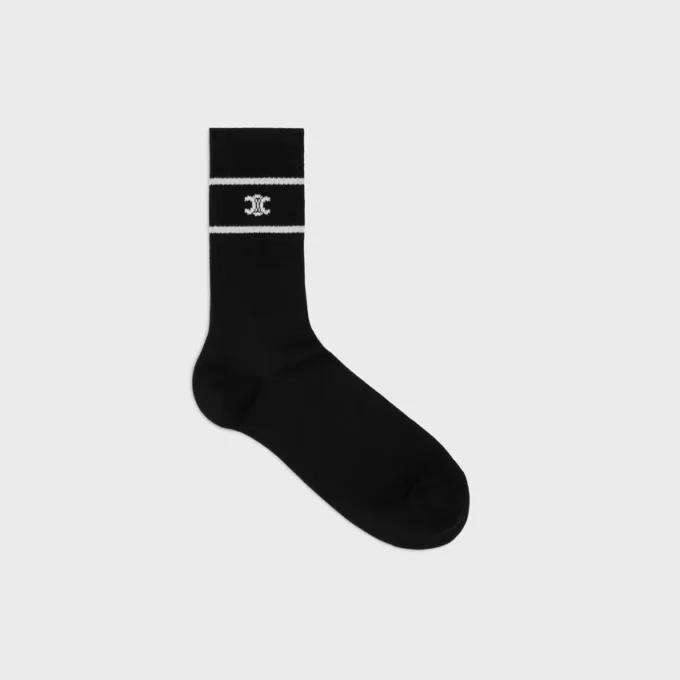 Triomphe-Socken aus gestreifter Baumwolle