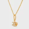 Triomphe Solitaire Sparkle Halskette aus Strass und Messing mit Goldfinish Triomphe Solitaire Sparkle Halskette aus Strass und Messing mit Goldfinish