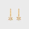Triomphe Solitaire Sparkle Ohrringe aus Strass und Messing mit Goldfinish Triomphe Solitaire Sparkle Ohrringe aus Strass und Messing mit Goldfinish