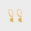 Triomphe Solitaire Sparkle Ohrringe aus Strass und Messing mit Goldfinish Triomphe Solitaire Sparkle Ohrringe aus Strass und Messing mit Goldfinish