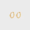 Triomphe Sparkle Hoops aus Strass und Messing mit Goldfinish Triomphe Sparkle Hoops aus Strass und Messing mit Goldfinish