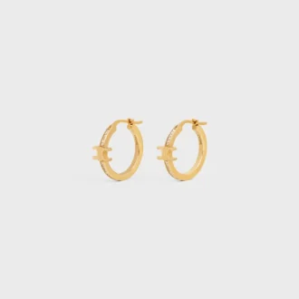 Triomphe Sparkle Hoops aus Strass und Messing mit Goldfinish