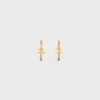Triomphe Sparkle Hoops aus Strass und Messing mit Goldfinish Triomphe Sparkle Hoops aus Strass und Messing mit Goldfinish