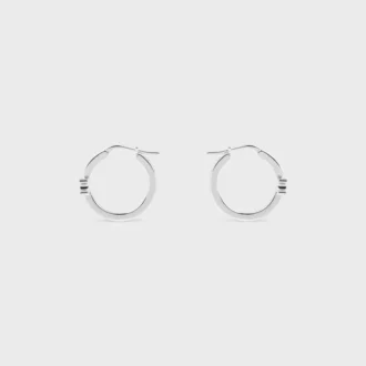 Triomphe Sparkle Hoops aus Strass und Messing mit Rhodium-Finish Triomphe Sparkle Hoops aus Strass und Messing mit Rhodium-Finish