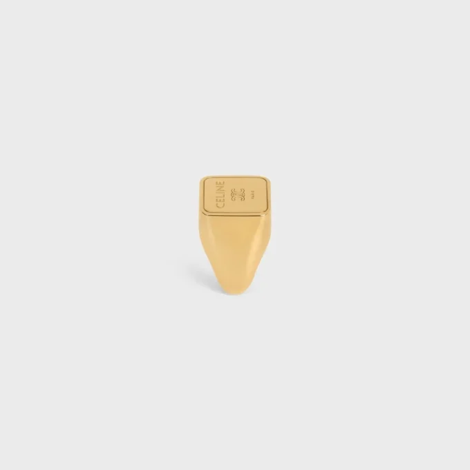 Triomphe Square Siegelring aus Messing mit Goldfinish Triomphe Square Siegelring aus Messing mit Goldfinish