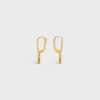 Triomphe-Strass-Ohrringe aus Messing mit Goldfinish und Kristallen