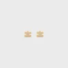 Triomphe-Strass-Ohrstecker aus Strass und Messing mit Goldfinish