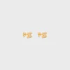 Triomphe-Strass-Ohrstecker aus Strass und Messing mit Goldfinish