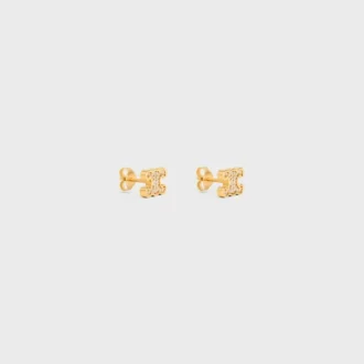 Triomphe-Strass-Ohrstecker aus Strass und Messing mit Goldfinish Triomphe-Strass-Ohrstecker aus Strass und Messing mit Goldfinish