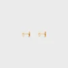 Triomphe-Strass-Ohrstecker aus Strass und Messing mit Goldfinish