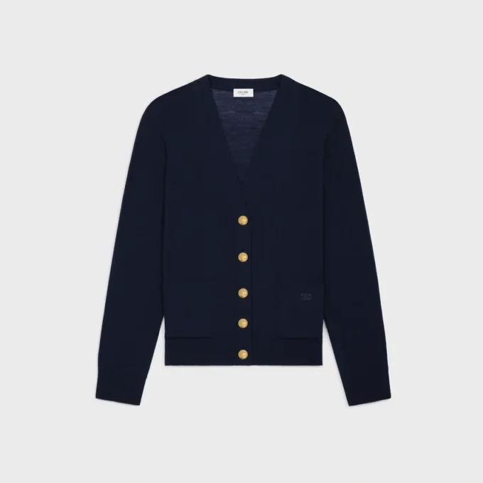 Triomphe-Strickjacke aus feiner Wolle