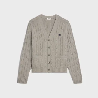 Triomphe-Strickjacke aus Kaschmir mit Zopfmuster Triomphe-Strickjacke aus Kaschmir mit Zopfmuster