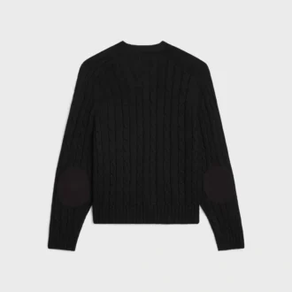 Triomphe-Strickjacke aus Kaschmir mit Zopfmuster