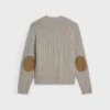 Triomphe-Strickjacke aus Kaschmir mit Zopfmuster