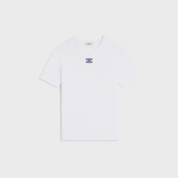 Triomphe T-Shirt aus geripptem Baumwolljersey