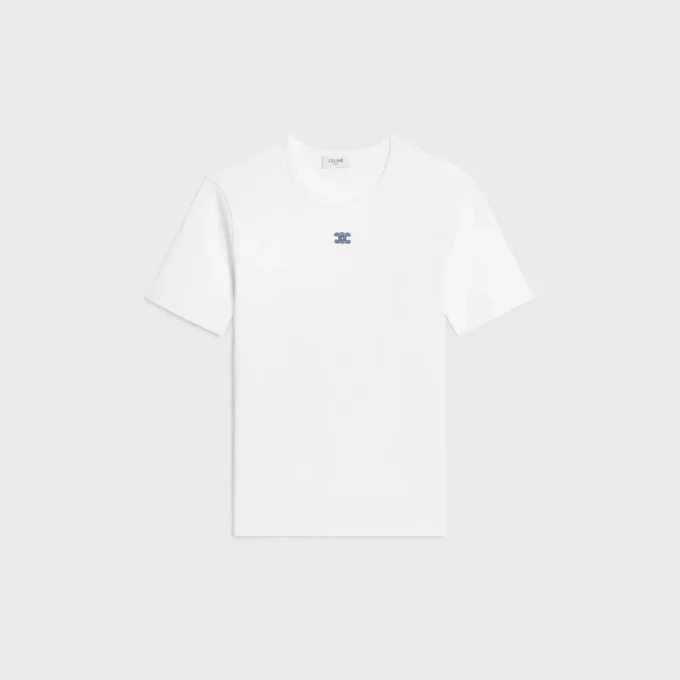 Triomphe T-Shirt aus geripptem Baumwolljersey Triomphe T-Shirt aus geripptem Baumwolljersey
